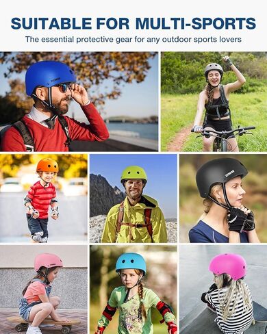 خوذة التزلج ZIONOR للأطفال/الشباب/الكبار - ارتداء مريح للتزلج/التزلج على الجليد/التزلج على الجليد/السكوتر in Kuwait