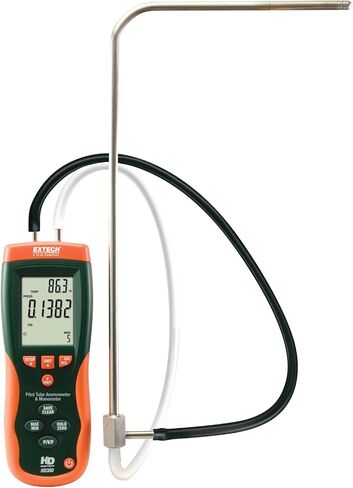 Extech HD350 Pitot أنبوب مقياس شدة الريح ومقياس الضغط التفاضلي in Kuwait