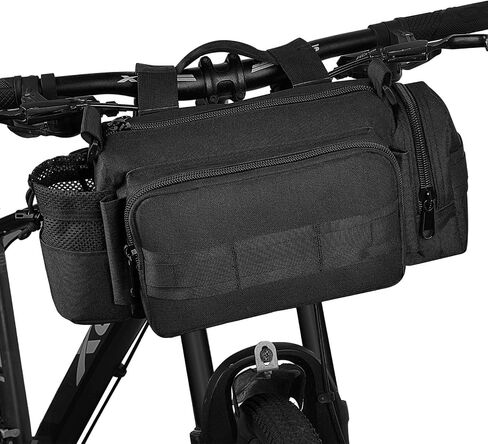 حقيبة مقود الدراجة من BraveHawk OUTDOORS، حقيبة خصر تكتيكية متعددة الأغراض من نايلون أكسفورد 900D، حقيبة خصر تكتيكية شديدة التحمل ومقاومة للماء من MOLLE لركوب الدراجات والمشي لمسافات طويلة (كبيرة) in Kuwait