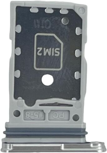 LNONLS OEM Galaxy S24 ثنائي فتحة بطاقة SIM استبدال حامل فتحة بطاقة SIM لهاتف Samsung Galaxy S24 Plus علبة بطاقة SIM S24+ 5G SM-S921U S926U مع دبوس إخراج مفتوح لدرج بطاقة Sim (رمادي رخامي) in Kuwait