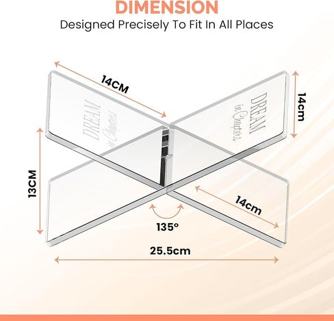 حامل كتب أكريليك ممتاز (11 × 7 بوصات) حامل عرض كتب شفاف، حامل كتب أنيق للكتب والأجهزة اللوحية وكتب الطبخ - تصميم أنيق لزاوية عرض مثالية in Kuwait