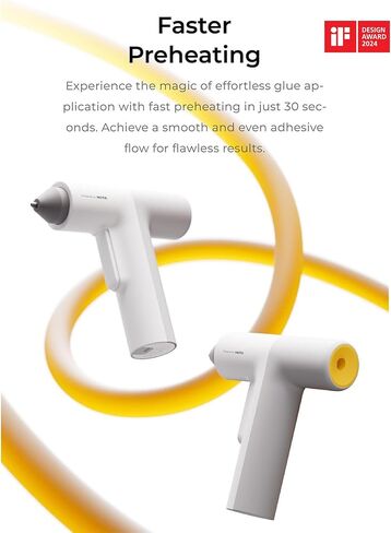مسدس الغراء الساخن HOTO Easyflow مع 40 عصا غراء، توزيع تلقائي، استخدام لاسلكي وسلكي، مسدس غراء صغير USB-C للحرف اليدوية، الفنون اليدوية، ديكور المنزل والمزيد in Kuwait