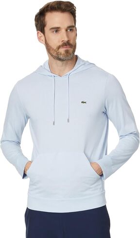 Lacoste Men's Long Sleeve Regular Fit Tee Shirt with Hood and Drawstring in Saudi Arabia
