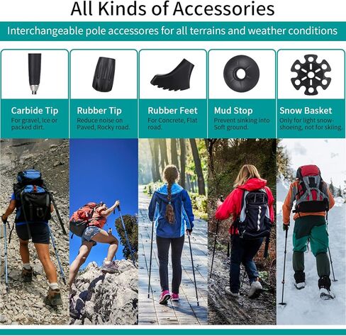 Esup أقطاب الرحلات قابلة للطي من سبائك الألومنيوم 7075 أقطاب المشي لمسافات طويلة 2 قطعة حزمة قفل سريع قابل للتعديل للمشي لمسافات طويلة والتخييم وفي الهواء الطلق in Kuwait