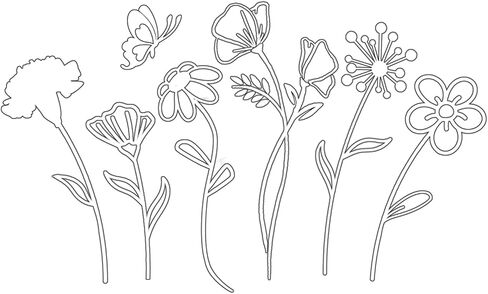 1 ورقة ملصق زهرة لشهر الميلاد، شارات زهرة برية، ملصق سيارة بوهو، ملصق فينيل زهري هدية لمحبي النباتات/هدايا للأم، ملصق سيارة زهري، هدية عيد الأم | عرض 4.8 بوصة (أبيض) in Kuwait