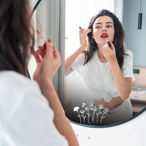 1 ورقة ملصق زهرة لشهر الميلاد، شارات زهرة برية، ملصق سيارة بوهو، ملصق فينيل زهري هدية لمحبي النباتات/هدايا للأم، ملصق سيارة زهري، هدية عيد الأم | عرض 4.8 بوصة (أبيض) in Kuwait