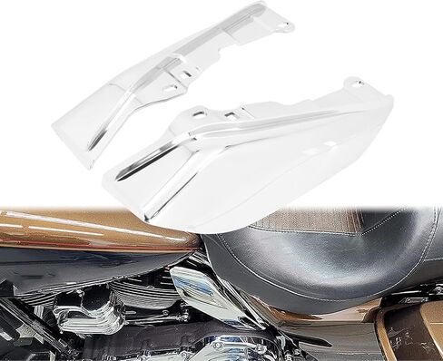 عاكس هواء متوسط ​​الإطار للزجاج الأمامي مناسب لدراجات Harley Touring Street Glide Road Glide FLHT FLHX FLTR (09-16 كروم) in Kuwait