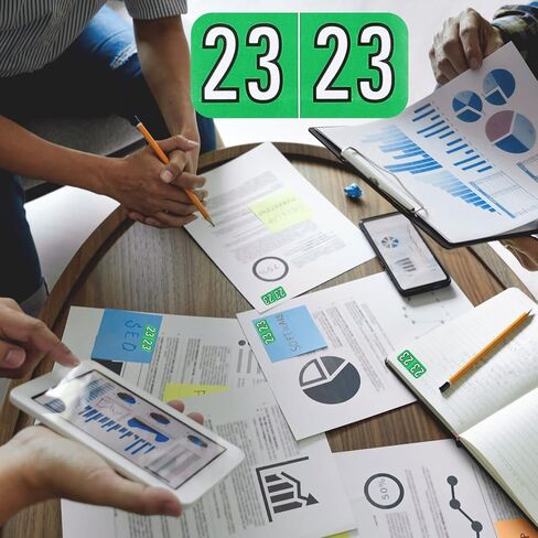 600 قطعة من ملصقات ملصقات أرقام 2024 لعام 2024، ملصقات IKAYAS للرسوم البيانية الطبية، ملصقات ملفات ذاتية اللصق لعام 2024 لمجلدات الملفات (3/4 بوصة × 1-1/2 بوصة)، لفة واحدة (أحمر) in Saudi Arabia