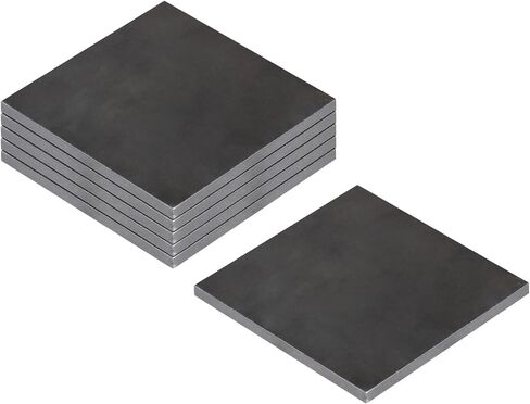 eoere 6 PCS 4" Heavy Duty Steel Sheet Base Plate Flat Straight Backing Plate, Flat Square Sheet, 4 Gauge Steel Thickness 7/32"(5.8mm) in Saudi Arabia