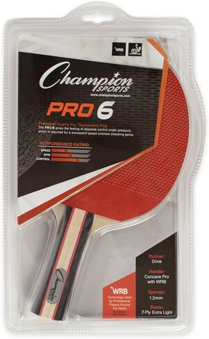 مجداف تنس الطاولة المطاطي من سلسلة Champion Sports Pro - تقييمات متعددة للسرعة in Saudi Arabia