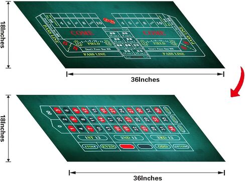 BALIKEN 36x18 بوصة مفرش طاولة الروليت والفضلات سطح الطاولة كازينو ورأى حصيرة درجة احترافية in Saudi Arabia