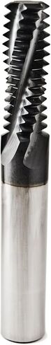 Bassett TM Series Solid Carbide Non-Coolant Thread Mill, TiAlN Coated, Helical Flute, 10-24 UNC Size (Pack of 1) in Kuwait