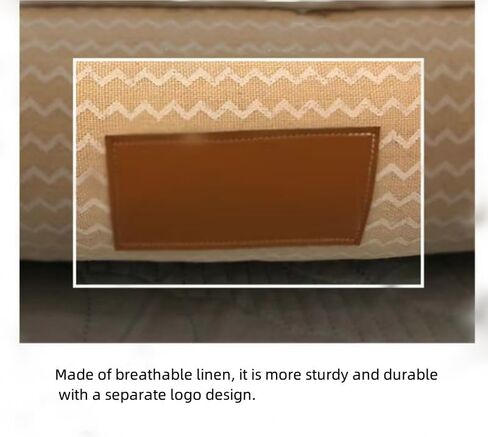 Small and Medium-Sized Rectangular Dog Bed, Washable, Waterproof, Moisture-Proof, and Anti-Skid Bottom mat. (Beige, L-25.5 * 23.5 * 7.5) in Saudi Arabia