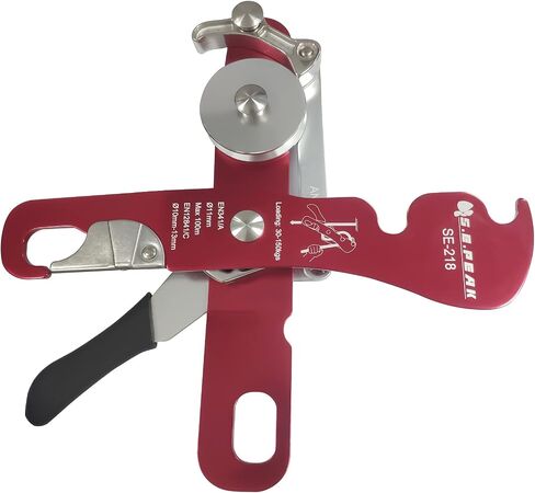 S.E.PEAK CE Certified Climbing Double Stop Descender Self-Braking Self Locking Rappelling Belay Devices for 10-12.5mm Rope for Rescue & Arborist, Hand Control in Saudi Arabia