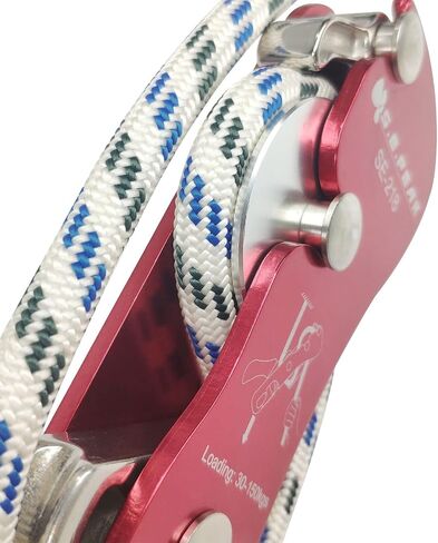 S.E.PEAK CE Certified Climbing Double Stop Descender Self-Braking Self Locking Rappelling Belay Devices for 10-12.5mm Rope for Rescue & Arborist, Hand Control in Saudi Arabia