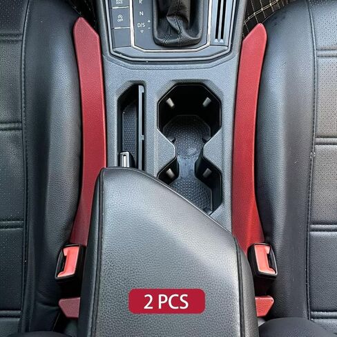 YJDayy Car Seat Gap Filler 2 Pack- Universal Car Gap Filler for Car, SUV, Truck to Fill The Gap Between Side Seat and Console Stop Things from Dropping Car Accessories Interior (Red) in Kuwait
