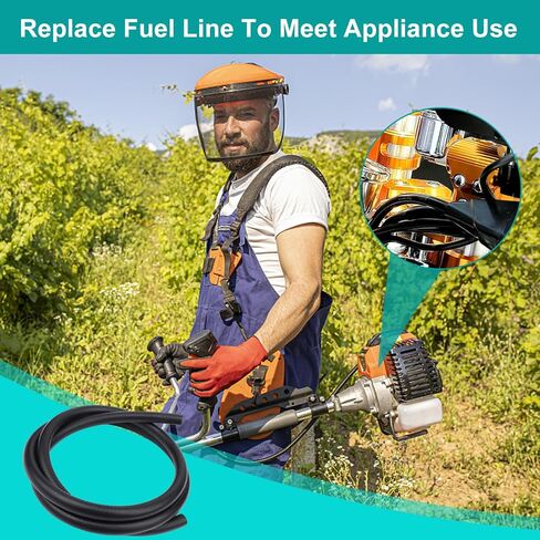 خرطوم خط الوقود 5 مقاسات 3/16 بوصة 1/4 بوصة 5/16 بوصة 3/8 بوصة 1/2 بوصة ID NBR مطاط 6.6 قدم مع 40 مشبك مرن للمحركات الصغيرة Kawasaki EZGO جزازات العشب الثلجية والجرارات والدراجات البخارية ATV Golf Cart Motorcycle in Kuwait