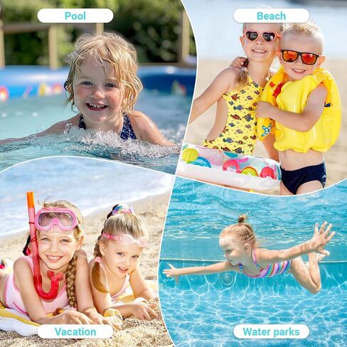 JiAmy Girls Swimsuits - Two Piece Bathing Suit Short Sleeve Rash Guard Set UPF 50+ Beach Swimwear for Kids 4-12 Years in Saudi Arabia
