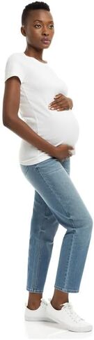 1822 Denim Kinsley Maternity Collection: Eco-Conscious 28-Inch Straight-Leg Jeans with Comfort Stretch Belly Band in Saudi Arabia