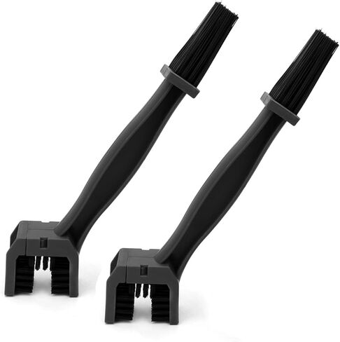 منظف ​​غسالة السلسلة N-KONGJIAN، قطعتين من فرش الدراجة النارية باللون الأسود، مجموعة أدوات تنظيف ملحقات الدراجة in Kuwait