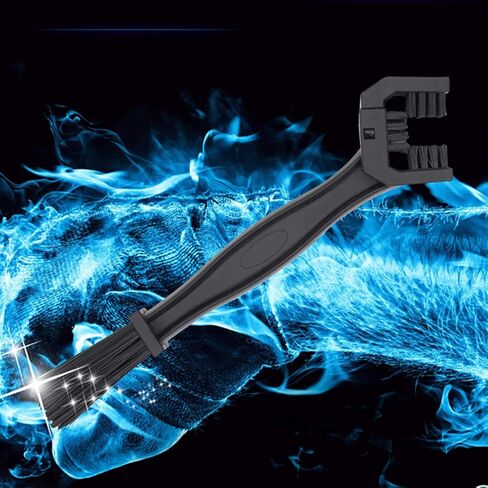 منظف ​​غسالة السلسلة N-KONGJIAN، قطعتين من فرش الدراجة النارية باللون الأسود، مجموعة أدوات تنظيف ملحقات الدراجة in Kuwait