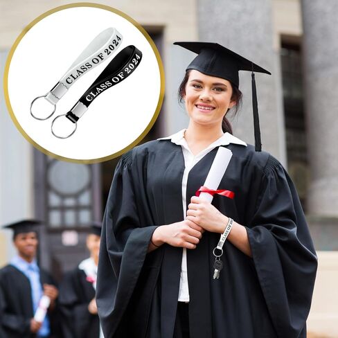Ecation 50 قطعة فئة 2024 سلاسل مفاتيح التخرج سيليكون المطاط كيرينغ حفلة التخرج هدايا لمدرسة الطلاب in Kuwait