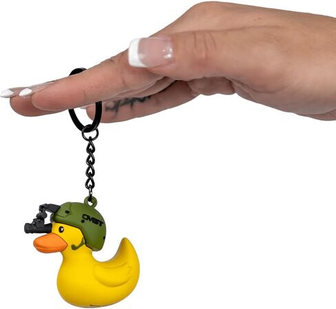 Tactiduck Novelty Rubber Duck Keychain - Durable Key Chain Duck Accessory - Cute Quirky Rubber Duck Keychain for Keys Bags in Saudi Arabia