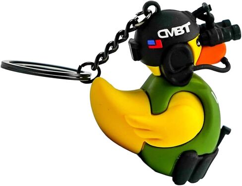Tactiduck Novelty Rubber Duck Keychain - Durable Key Chain Duck Accessory - Cute Quirky Rubber Duck Keychain for Keys Bags in Saudi Arabia