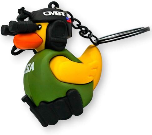Tactiduck Novelty Rubber Duck Keychain - Durable Key Chain Duck Accessory - Cute Quirky Rubber Duck Keychain for Keys Bags in Saudi Arabia