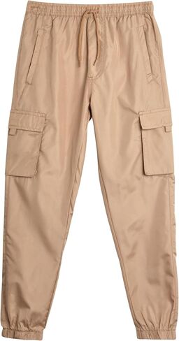 Quad Seven Boys' Tech Pants - Quick Dry Performance Stretch Woven Joggers - Hybrid Cargo Jogger Pants for Boys (8-18) in Saudi Arabia