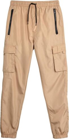 Quad Seven Boys' Tech Pants - Quick Dry Performance Stretch Woven Joggers - Hybrid Cargo Jogger Pants for Boys (8-18) in Saudi Arabia