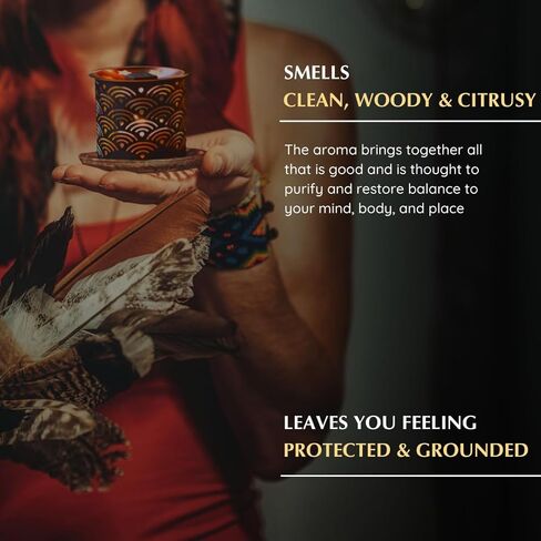 White Sage & Frankincense Incense Bricks with Snowflake Burner by Aromafume | 2x9 Bricks | Sage Incense for Cleansing Negative Energy & Protection | Sage for Smokeless Smudging, Spiritual Cleansing in Kuwait