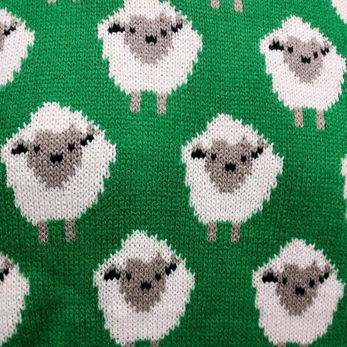 Traditional Craft Green Sheep Kids Jumper Irish Sweater Gift for Children 100% Acrylic in Saudi Arabia