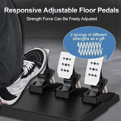 عجلة سباق DOYO مع دواسات قاعة لأجهزة Xbox One/Xbox Series X S/ PS4/ PS3/ PC/Xinput/Xbox 360/ Switch/Android، ردود فعل اهتزاز مزدوجة in Kuwait