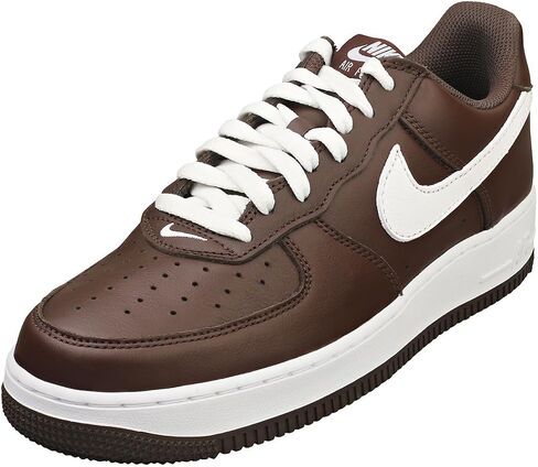 حذاء Nike Air Force 1 Low Retro Qs للرجال مقاس 8.5 بلون الشوكولاتة/الأبيض in Saudi Arabia