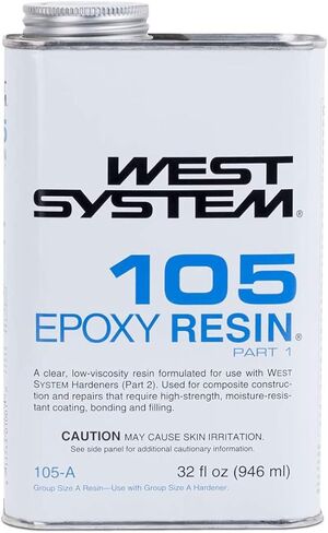 WEST SYSTEM 105A Epoxy Resin (32 fl oz) Bundle with 207SA Special Clear Epoxy Hardener (10.6 fl oz) and 300 Mini Pumps Epoxy Metering 3-Pack Pump Set (3 Items) in Saudi Arabia