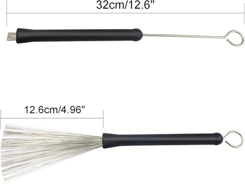 فرش طبلة WeiMeet فرش سلكية طبلة قابلة للسحب مع مقبض مطاطي مريح (قطعتان) in Kuwait