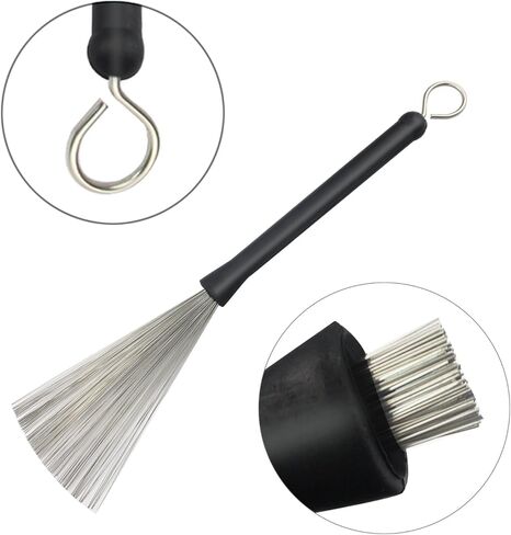 فرش طبلة WeiMeet فرش سلكية طبلة قابلة للسحب مع مقبض مطاطي مريح (قطعتان) in Kuwait