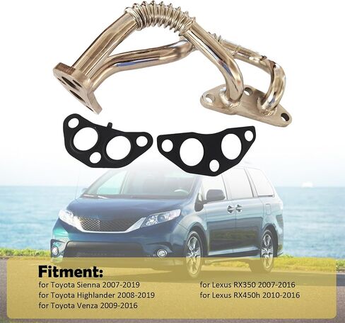 Engine Oil Cooler Line Hose Lower Pipe Assembly with Gaskets 625-022 for Toyota Sienna 2007-2019 for Highlander 2008-2019 for Venza 2009-2016 for Lexus RX350 2007-2016 for RX450h 2010-2016 1576731010 in Kuwait
