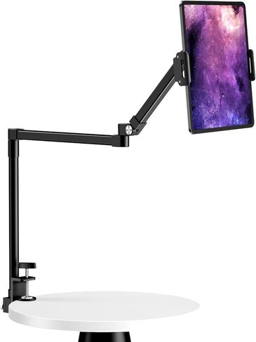 حامل iPad من النخبة للسرير، حامل حامل iPad مكتبي قابل للتعديل بالكامل [ألومنيوم عالي التحمل]، حامل iPad Pro قابل للطي لمشاهدة القراءة أثناء العمل، متوافق مع الأجهزة اللوحية مقاس 4.7-13 بوصة، Kindle in Kuwait