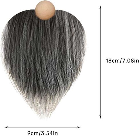 CheeseandU 12 Pcs Precut Gnome Beard Faux Fur Costume Beard Handmade Dwarf Beard with 12 Wooden Balls for Easter Spring Summer Home Decor (White, Black, Khaki, Grey) in Kuwait