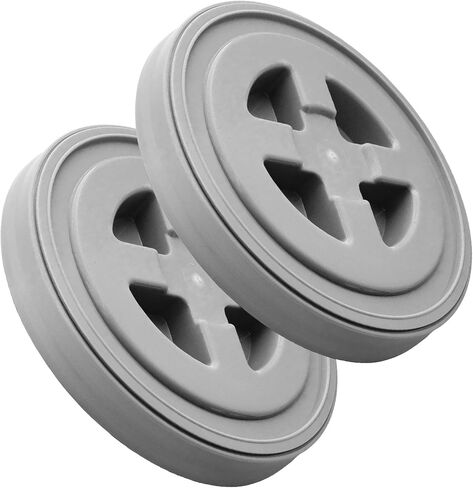 غطاء بديل Smart Seal - قطعتان، أسود - غطاء حاوية علوي سهل اللولب لدلو سعة 3.5،5،6 و7 جالون - درجة الطعام، التخزين الصناعي، الطلاء، محلول ملحي، طعام القطط والكلاب، المزيد in Kuwait