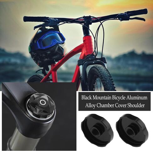 SG Store 2PCS Bicycle Front Fork Cap Shock Gas Cover Bike Suspension Cover Aluminum Alloy Cap Shoulder Protector Parts for Mountain Bicycle Road Bike in Saudi Arabia