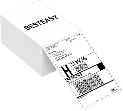 Fanfold Thermal Labels, 4x6 Direct Thermal Labels, for Thermal Label Printers (500 Label)-Zebra Compatible in Kuwait