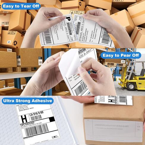Fanfold Thermal Labels, 4x6 Direct Thermal Labels, for Thermal Label Printers (500 Label)-Zebra Compatible in Kuwait