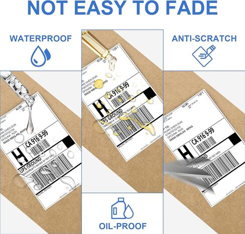 Fanfold Thermal Labels, 4x6 Direct Thermal Labels, for Thermal Label Printers (500 Label)-Zebra Compatible in Kuwait