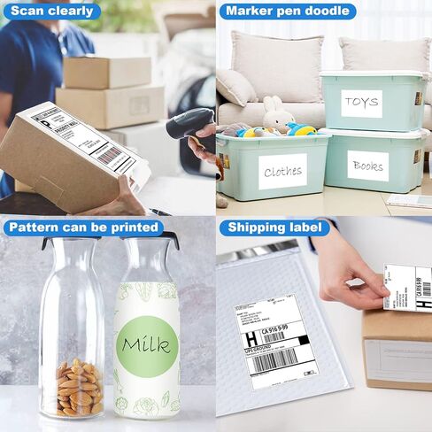 Fanfold Thermal Labels, 4x6 Direct Thermal Labels, for Thermal Label Printers (500 Label)-Zebra Compatible in Kuwait