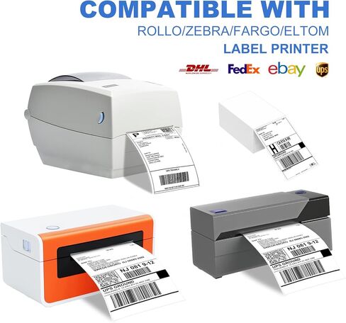 Fanfold Thermal Labels, 4x6 Direct Thermal Labels, for Thermal Label Printers (500 Label)-Zebra Compatible in Kuwait