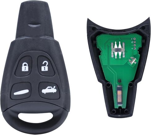 Yuksood Key Fob استبدال جهاز التحكم عن بعد للدخول بدون مفتاح، مفتاح السيارة Fob متوافق مع 2003- 2011 Saab 9-3 9-5، معرف FCC: LTQSAAM433TX in Kuwait