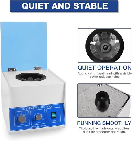 LFGUD آلة الطرد المركزي الكهربائية 50 مل × 8 أنابيب آلة الطرد المركزي مختبر الفوق جهاز طرد مركزي طبي مع مؤقت والتحكم في السرعة لبلازما PRP الدم PRP، 4000 دورة في الدقيقة، 110 فولت 60 هرتز in Kuwait
